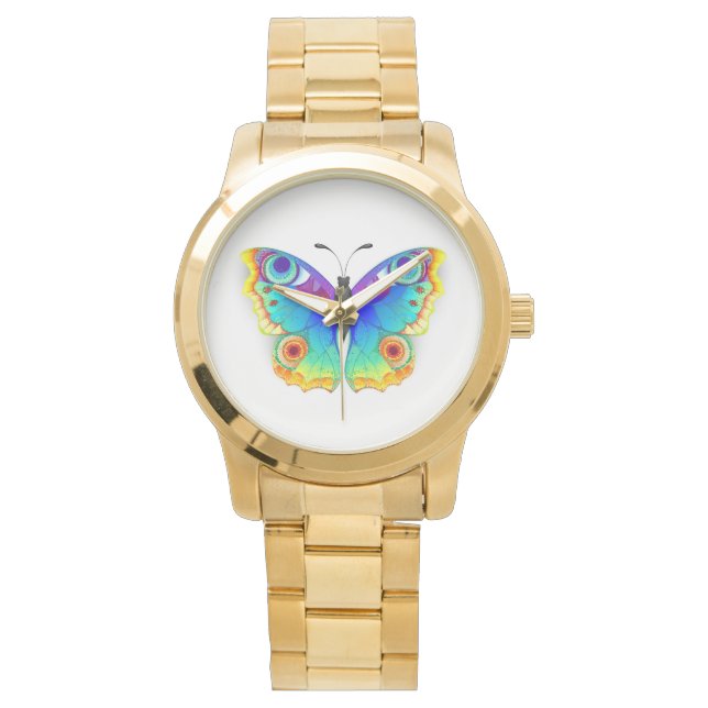 Montre Oeil de paon arc-en-ciel (devant)