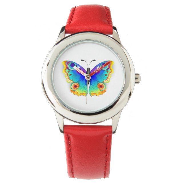 Montre Oeil de paon arc-en-ciel (devant)