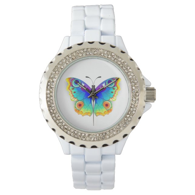 Montre Oeil de paon arc-en-ciel (devant)