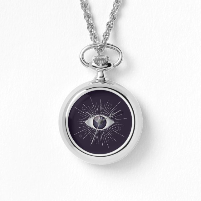 Montre OEil mystique d'argent et de violet (Recto)
