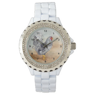 Montre Oeuvre d'aquarelle Dominique Chicken Rooster