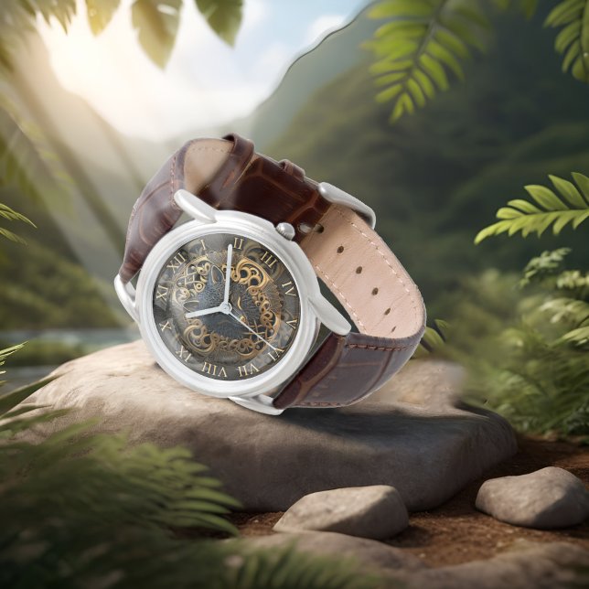 Montre OEuvre murale sauvage Loup hurlant avec Visage Déc (Créateur téléchargé)
