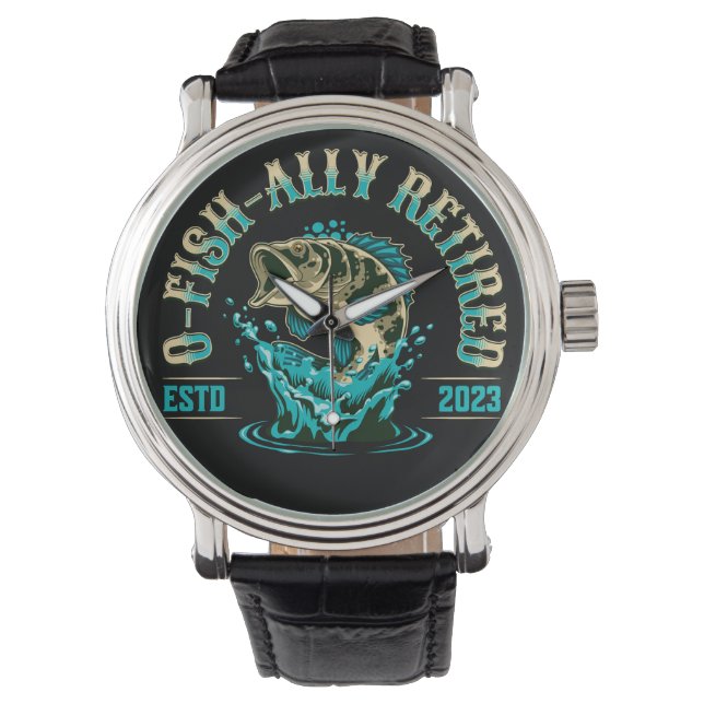 Montre Ofish Retraité 2023 Retraite Pêche papa (devant)