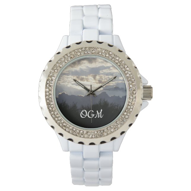Montre OGM ~ Rhinestone de coucher de soleil (devant)