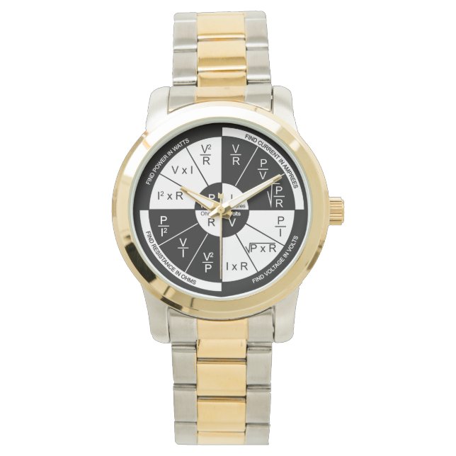 Montre Ohm's Law Watch - noir et blanc (devant)