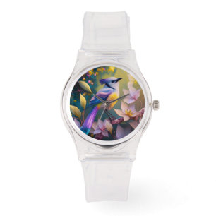 Montre Oiseau à poitrine jaune violet