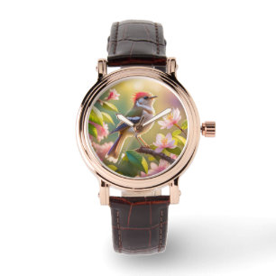 Montre Oiseau de Paruline Imaginaire à tête rouge