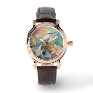 Montre Oiseau d'Imaginaire tourbé d'or
