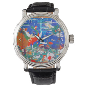 Montre Oiseaux, animaux et Plantes floraux (à gauche) Jak