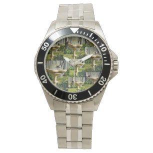 Montre Oiseaux Australiens Sur Bain D'Oiseaux, Wrist Watc