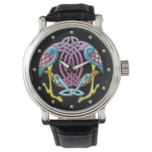 Montre Oiseaux célestes brillants et colorés noués orneme