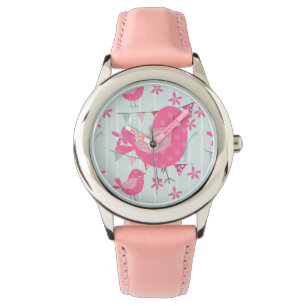 Montre Oiseaux, Chiens, Bannières, Fleurs