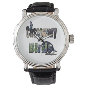 Montre Oiseaux De Cassothérapie Logo Avec Cassowarys,