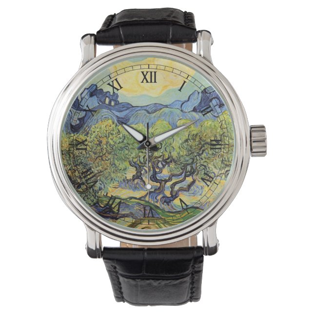 Montre Oliviers aux Alpilles par Vincent van Gogh (devant)