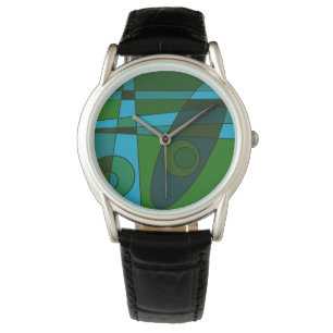 Montre Ombre verte Abstraite surf
