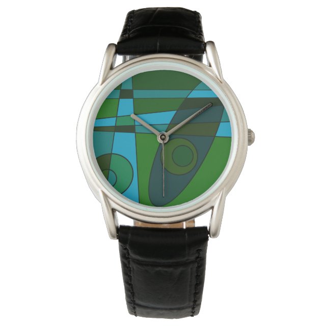 Montre Ombre verte Abstraite surf (devant)