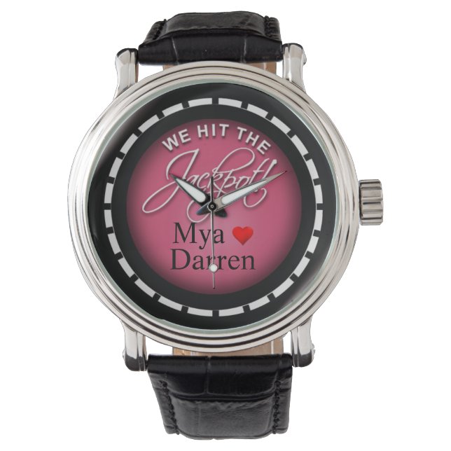 Montre On A Frappé Le Jackpot ! | rose (devant)