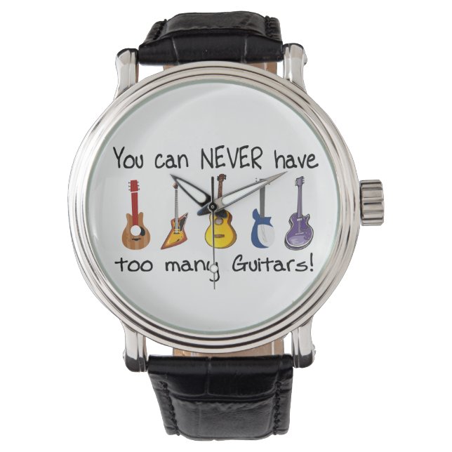 Montre On ne peut jamais avoir trop de guitares (devant)