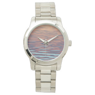 Montre Ondes de coucher de soleil sur l'eau