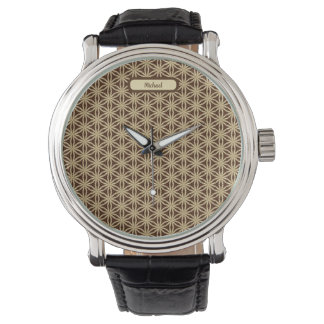 Montre Or et Brown Star Anise