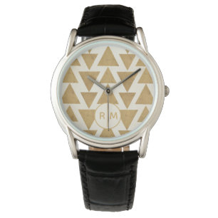 Montre Or extérieur Patte géométrique d'étape   du
