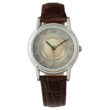 Or Vintage Chiffres Romains Marron Cuir Personnali
