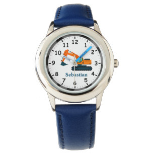 Montre Orange Excavator Kids Watch Personnalisez-Moi!
