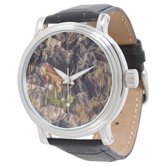 Montre Orange Guana Art (Incliné)