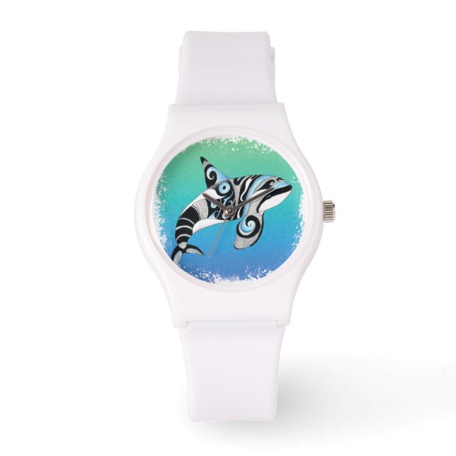 Montre Orca Tribal Doodle Ink Blue (Recto)