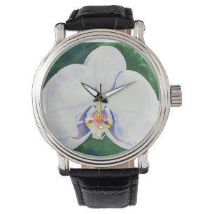 Montre Orchidée blanche