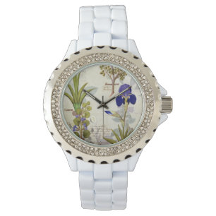 Montre Orchidée et Fumitory ou Hedera et iris de