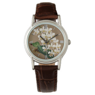 Montre Orchidées Blanches Imprimantes Botaniques, Arriè