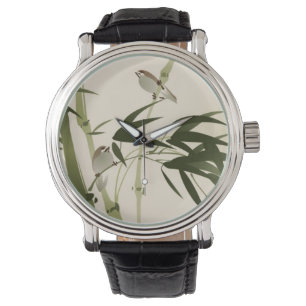 Montre Oriental painting, bamboo branches