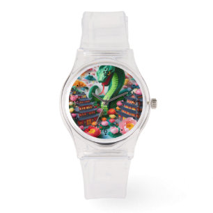 Montre Origami de serpent chinois mignon de la nouvelle a