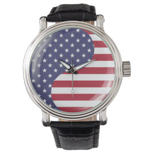 Montre Original USA patriotic Ying yang