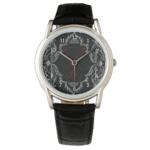 Montre Ornat Argent Lucifer Sigil Occult Art