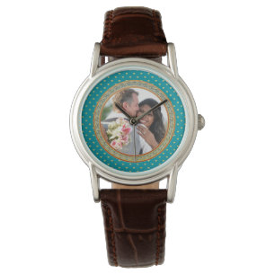 Montre Ornat bleu et or