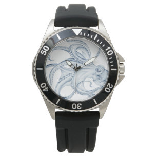 Montre Otopus bleu Cephalopod Craken Encre