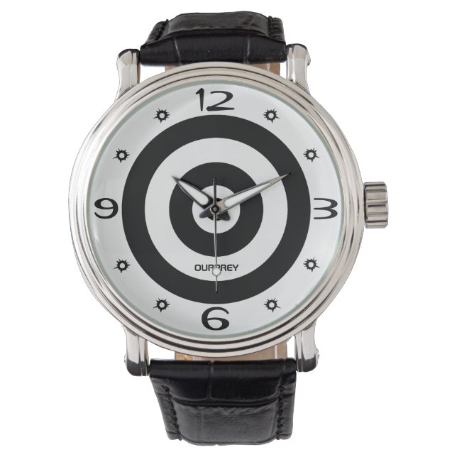Montre Ourprey Tir Cible Puce Trous Timepiece (devant)