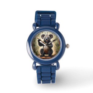 Montre Ours De Koala Avec Flûte En Bois,