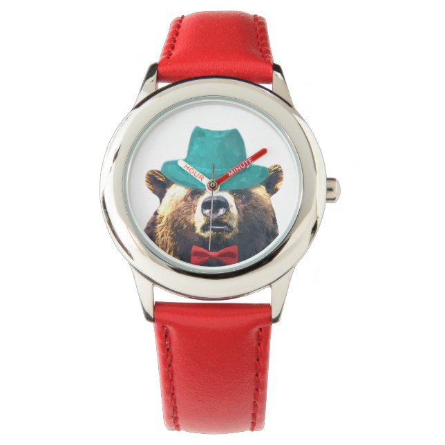 Montre Ours mignon et drôle animal adorable garçon enfant (devant)