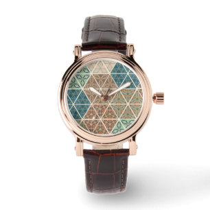 Montre Outdoor   Blue & Green Tribal Pattern