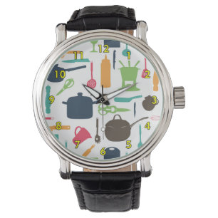 Montre Outils Cuisine Cute Illustration Silhouette
