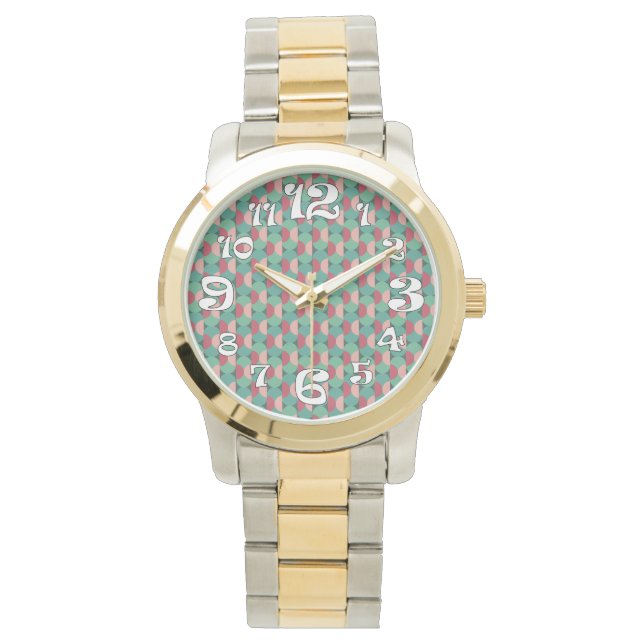 Montre Ovales rétro et demi-cercles (devant)