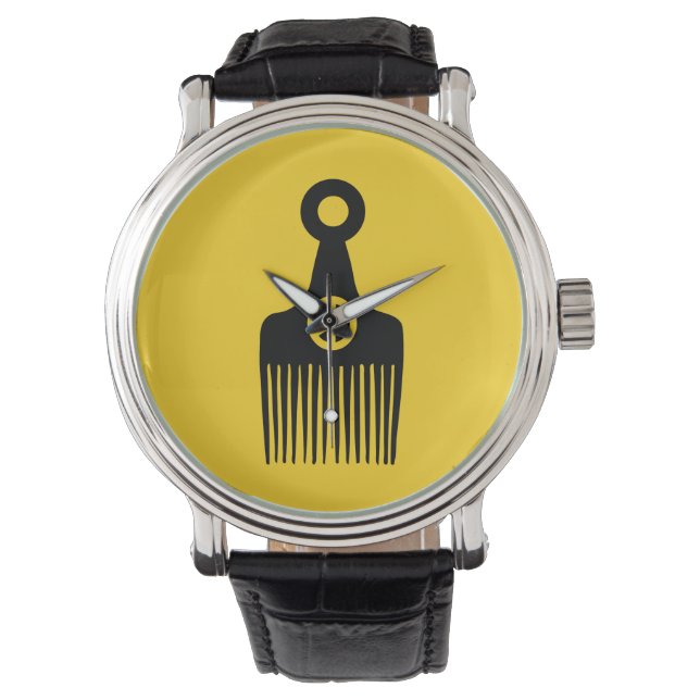 Montre Paix des cheveux afro (devant)