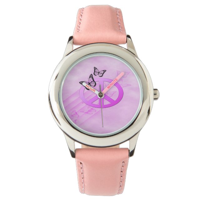 Montre Paix rose (devant)
