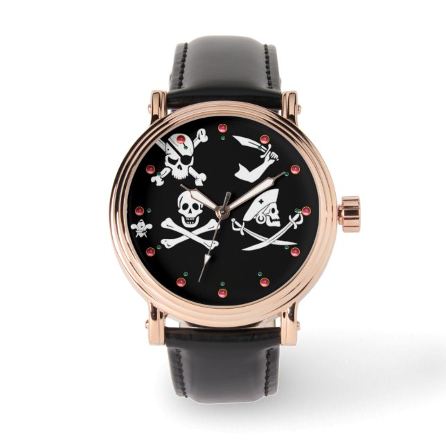 MONTRE PÂLE DE PIRATES NOIRES, OBJETS TRAVERSÉS, ÉPINES (Recto)