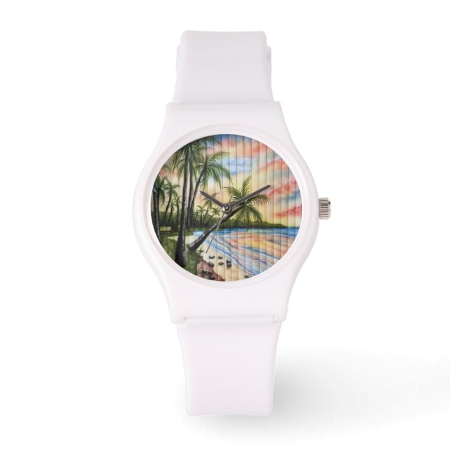 MONTRE PALMIERS TROPICAUX AVEUGLES DE PLAGE (Recto)