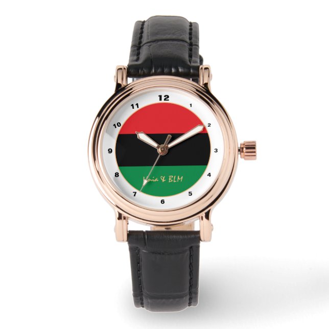 Montre Panafrican, Unia Drapeau Symbole de mode tendance (Recto)