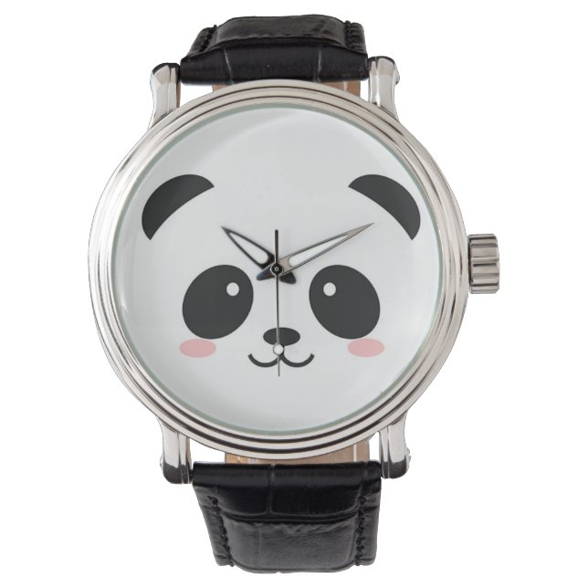 Montre Panda à visage joyeux (devant)